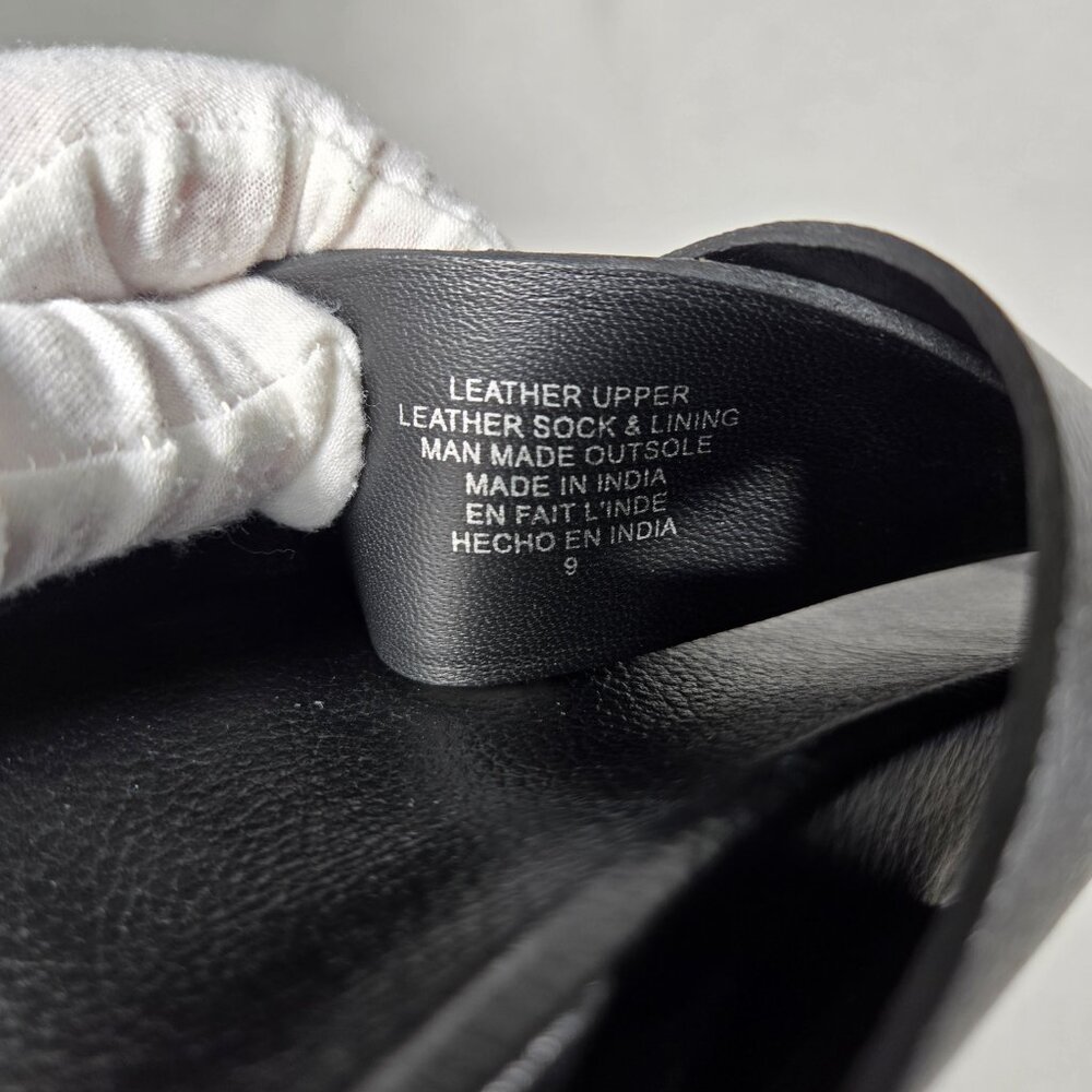 SEYCHELLES Minimalist Lighthearted Slides BLACK Leather Sandals Women's Size 9. - Picture 17 of 17